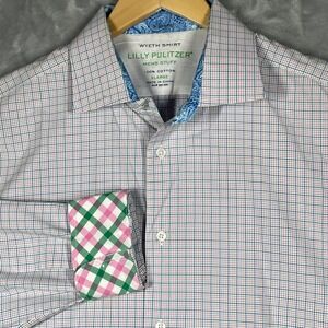 Lilly Pulitzer Wyeth Shirt Mens Stuff Plaid Button Down Long Sleeve XLARGE